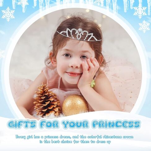 48 Pieces Girls Princess Crystal Tiara Crown, Silver Rhinestone Princess Crown, Tiaras for Girls Princess Bulk Queen Tiara Headband Hair Jewelry for Little Girls Women Kid Costume Birthday Party in Saudi Arabia
