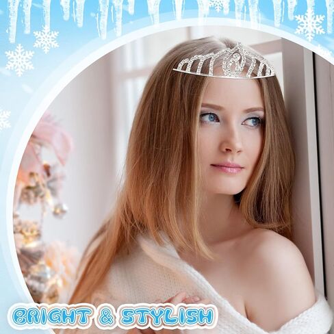 48 Pieces Girls Princess Crystal Tiara Crown, Silver Rhinestone Princess Crown, Tiaras for Girls Princess Bulk Queen Tiara Headband Hair Jewelry for Little Girls Women Kid Costume Birthday Party in Saudi Arabia