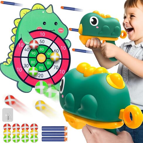 Samtop Dart Board Games for 3 4 5 6 7 8 9 10 11 12 Year Old Kids, 2 Mode Shooting Toys Indoor Outdoor Toys for Kids Boys Girls, Shooting Party Game Gun Toys Kids Christmas Birthday Gifts in Kuwait