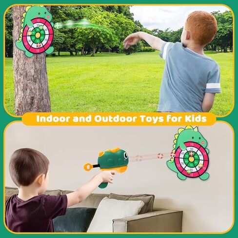 Samtop Dart Board Games for 3 4 5 6 7 8 9 10 11 12 Year Old Kids, 2 Mode Shooting Toys Indoor Outdoor Toys for Kids Boys Girls, Shooting Party Game Gun Toys Kids Christmas Birthday Gifts in Kuwait