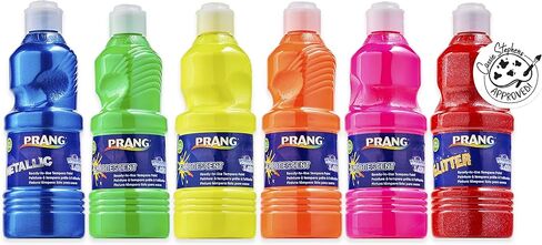 Prang Washable Tempera Paint, Assorted Metallic Colors, 16 Oz., 6 Count in Kuwait