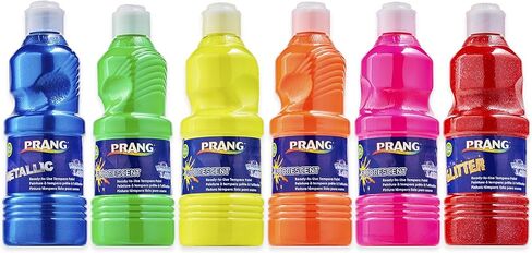 Prang Washable Tempera Paint, Assorted Metallic Colors, 16 Oz., 6 Count in Kuwait