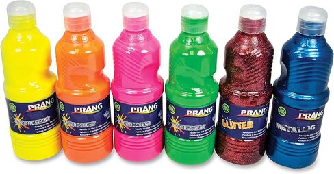 Prang Washable Tempera Paint, Assorted Metallic Colors, 16 Oz., 6 Count in Kuwait