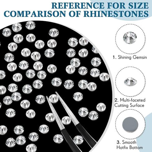 22000 Pcs Hotfix Rhinestone Bulk Flatback Crystal SS10, SS10, Crystal AB in Saudi Arabia