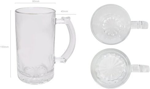 قطعتان من الكوب الشفاف سعة 16 أونصة لصباغة البيرة الفارغة والنقل الحراري الحراري in Kuwait