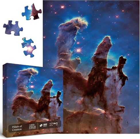 Space Puzzle 1000 Pieces Adult, Solar System Galaxy Puzzle for Adult, Hubble-Pillars of Creation Planets Star Nebula Universe Picture Jigsaw Puzzle in Kuwait