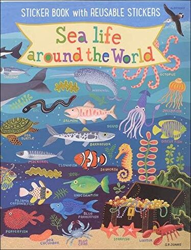 Waypoint Geographic Kids' Animals Around The World Sticker Book, Self-Adhesive Vinyl Stickers, Illustrated Reusable Sticker Book, Informative Educational Tool for Kids, 12.25" L x 8.75" W x 0.25" H in Kuwait