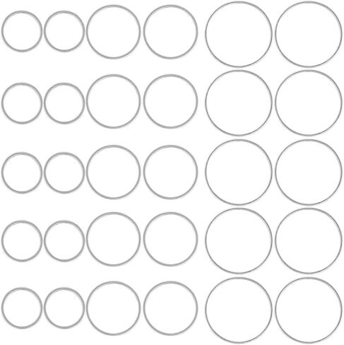 اوبسيدي دلايات مجوفة متنوعة هندسية من الستانلس ستيل للحرف اليدوية لصنع الحلقان والسلاسل والمجوهرات، دائرة وقلب مربع ومستطيل وقمر ونجمة وصليب ودائرة مختلطة NSD-KBLC190030W-10-2X-US in Kuwait