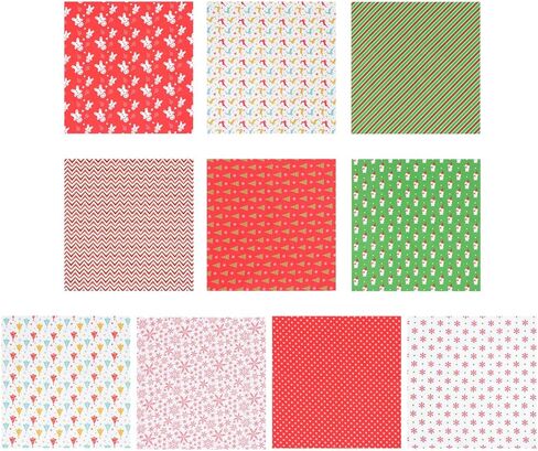 10 قطع من نسيج قطن عيد الميلاد، مقاس 19.68 × 19.68 بوصة، مربعات خياطة، نسيج اللحف، خليط من الدهون، قصاصات قماش عيد الميلاد مسبقًا، لخياطة اللحف، غلاف هدايا عيد الميلاد in Kuwait