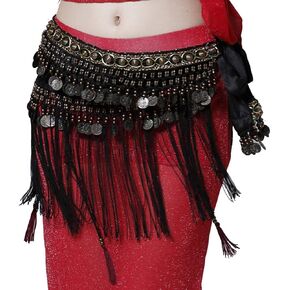 Wuchieal Belly Dance Tribe National Style Belt Tassel Hip Scarfs Velvet Waist…