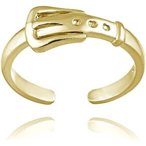 Hoops & Loops 925 Sterling Silver Belt Buckle Open Toe Ring for Women Teen Girls Men