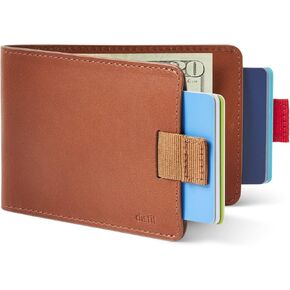 ديتيل يونيون والي بيفولد كلاسيك | محفظة جلدية مع مشبك نقود | حافظة رفيعة وبسيطة للجيب الأمامي للرجال (أسود) in Kuwait