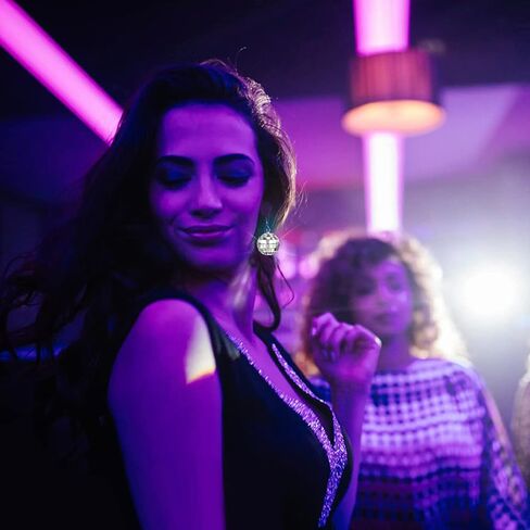 Silver Disco Ball Clip on Earrings 70's Halloween Earrings Women's Costume Accessories in Kuwait