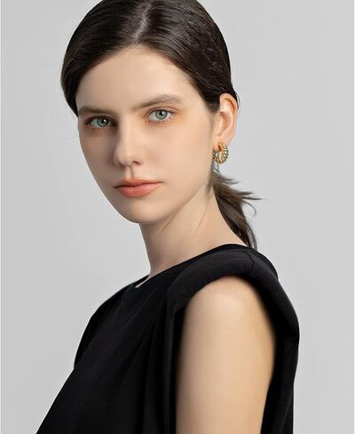 CLASSYZINT Gold Clip On Earrings for Women Small Chunky Hoop Earrings No Piercing Fake Earrings Hypoallergenic Jewelery Gift in Saudi Arabia