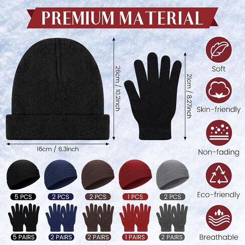 Suhine 60 Pcs Winter Warm Sets Include 12 Beanie Unisex Winter Hat 12 Scarves 12 Pair Gloves 12 Soft Lightweight Blankets 12 Pairs Socks Multicolor Homeless Care Package Supplies Bulk for Men Women in Saudi Arabia