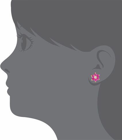 Gold Plated Cubic Zirconia Flower Safety Screw Back Earrings for Babies and Toddlers 5mm - Delicate and Sparkling Flower Earrings for Little Girls - Lovely Floral Studs in Saudi Arabia