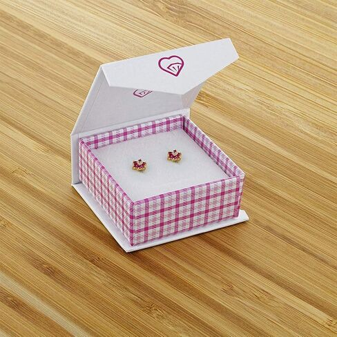 Gold Plated Cubic Zirconia Flower Safety Screw Back Earrings for Babies and Toddlers 5mm - Delicate and Sparkling Flower Earrings for Little Girls - Lovely Floral Studs in Saudi Arabia