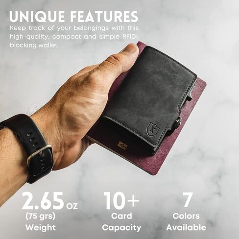 Xclusive Leather Slim Wallet for Men | Trifold RFID Wallet | Luxurious Card Holder & Minimalist Wallet with Money Clip | Blend of Luxury & Utility in Men’s Wallets in Kuwait