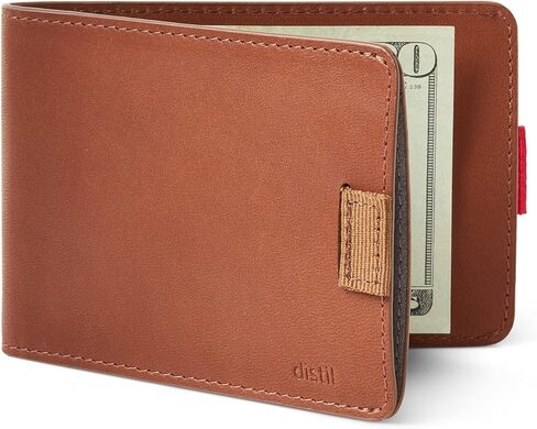 ديتيل يونيون والي بيفولد كلاسيك | محفظة جلدية مع مشبك نقود | حافظة رفيعة وبسيطة للجيب الأمامي للرجال (أسود) in Kuwait