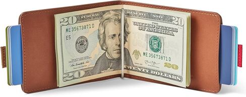 ديتيل يونيون والي بيفولد كلاسيك | محفظة جلدية مع مشبك نقود | حافظة رفيعة وبسيطة للجيب الأمامي للرجال (أسود) in Kuwait