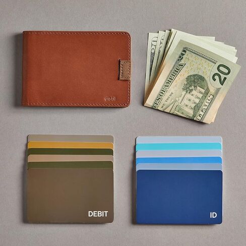 ديتيل يونيون والي بيفولد كلاسيك | محفظة جلدية مع مشبك نقود | حافظة رفيعة وبسيطة للجيب الأمامي للرجال (أسود) in Kuwait