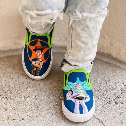 Josmo Favorite Kids Characters Low top Slip-on Casual Fashion Tennis Boys Canvas Sneakers (Toddler/Little Kid) (Size 5-12) in Saudi Arabia