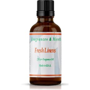 العطور والمزيد من زيت عطر البياضات المنعشة لصنع الشموع 2 أونصة. 60 مل. زيوت ناشرة لرائحة الشموع لصناعة الشموع. زيت معطر للزيوت العطرية المنزلية لصناعة الصابون والزيوت العطرية. in Kuwait