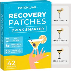 Recovery Patches 42 Pack - Wake Up Refreshed & Energized with Our 100% Natural Ingredients Recovery Patch - Skin-Friendly & Waterproof - Apply Before Drinking - Enhanced Morning Formula in Saudi Arabia