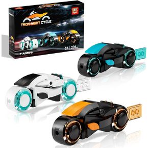 AobiKSEY TRON Legacy Building Set, Tron Light Cycle Collectible Toy Motorcycle Building Block Set Toy for TRON Fans and Kids Age 3+ Years Old (201 Pieces)