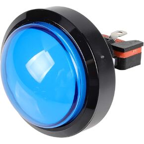 EG STARTS 5X New 60mm Dome Shaped LED Illuminated Push Buttons for Arcade Coin Machine Operated Games (5X Blue)