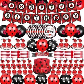 110 قطعة من لوازم حفلات الخنفساء لـ 20 طفلاً، تتضمن ديكورات حفلات أعياد الميلاد الكرتونية لافتات وغطاء للكيك وغطاء للكب كيك وأطباق وأدوات مائدة وبالونات ومستلزمات حفلات الخنفساء للأطفال والمشجعين in Kuwait