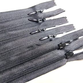 Leekayer 30PCS Black Invisible Zippers 14 inch Nylon Coil Zipper Bulk,Clothing Zipper,DIY Sewing Tools for Derss Craft Special