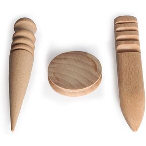 ملمع خشب دائري متعدد المقاسات مصنوع من الجلد مع 3 نماذج لعمل الجلود in Kuwait