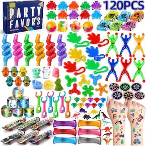 nicknack Kids Party Favors for Classroom Prizes Box Toys Assortment 120PCS Pinata Toy Fillers Fidget Toy Bulk, Carnival Prizes