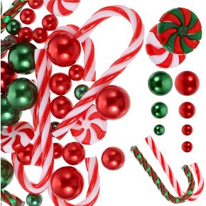 IMIKEYA 106 Pieces Christmas Vase Filler Pearl for Vase Filler Pearl Beads Floating Pearls Beads for Christmas Home Table Party Floating Candles Centerpiece Wedding Decor