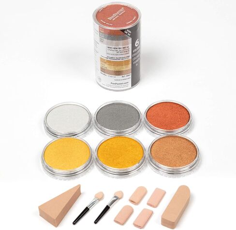 PanPastel Artist Pastels by GOLDEN, Pearlescent Colors Set, 6 Color, Professional Artist Pastels, Unique Pan Format (cake-like) in Kuwait
