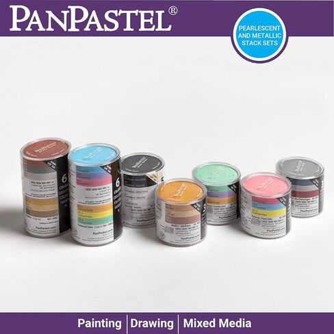 PanPastel Artist Pastels by GOLDEN, Pearlescent Colors Set, 6 Color, Professional Artist Pastels, Unique Pan Format (cake-like) in Kuwait
