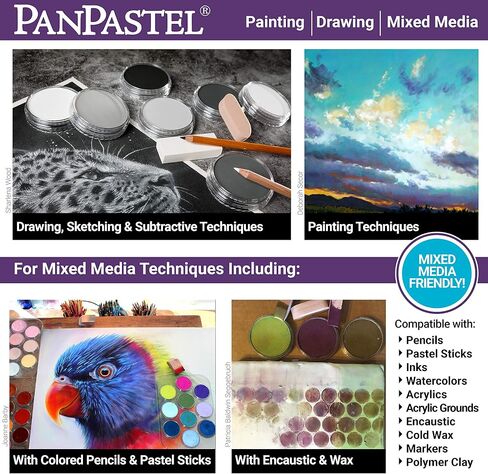 PanPastel Artist Pastels by GOLDEN, Pearlescent Colors Set, 6 Color, Professional Artist Pastels, Unique Pan Format (cake-like) in Kuwait