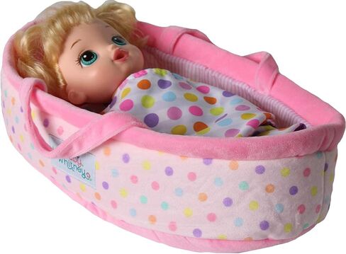 Pastel Polka Dot Baby Doll Bed 18" | Baby Doll Bassinets, Play Baby Doll Carrier, Doll Baby Carriers, Baby Doll Carrier Bed, Dolls Bassinets, Bassinet for Dolls, Dolls Carrier, Soft Doll Carrier in Saudi Arabia
