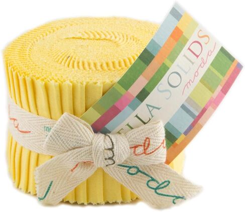 Bella Solids 30s Yellow Jr Jelly Roll (9900JJR 23) by Moda House Designer for Moda in Saudi Arabia