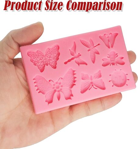 مجموعة قوالب سيليكون فوندانت 5 عبوات ، فراشات صغيرة / زهرة / أوراق / قوالب سيليكون وردي لتزيين الكعك ، صنع الشوكولاتة ، طين البوليمر ، صب الإيبوكسي in Kuwait