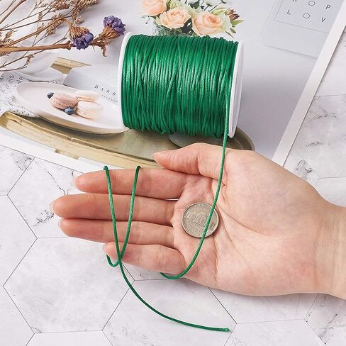 100 Yards 1.5mm Rattail Satin Nylon Trim Silk Cord Chinese Knotting Beading String Black Macrame Thread Cord for Necklace Bracelet Braided Jewelry Making in Kuwait