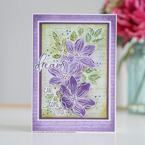 Woodware Clear Stamps 4"X6"-Singles Garden Spray -JGS757 in Saudi Arabia