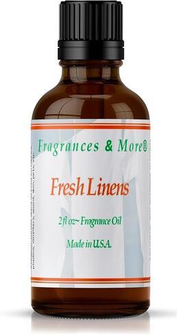 العطور والمزيد من زيت عطر البياضات المنعشة لصنع الشموع 2 أونصة. 60 مل. زيوت ناشرة لرائحة الشموع لصناعة الشموع. زيت معطر للزيوت العطرية المنزلية لصناعة الصابون والزيوت العطرية. in Kuwait