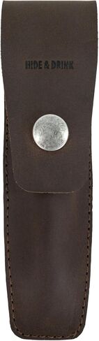 Hide & Drink, Single Pen Case, Portable Tiny Bag for Pencils, Handmade from Full Grain Leather - Bourbon Brown in Saudi Arabia
