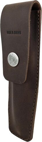 Hide & Drink, Single Pen Case, Portable Tiny Bag for Pencils, Handmade from Full Grain Leather - Bourbon Brown in Saudi Arabia