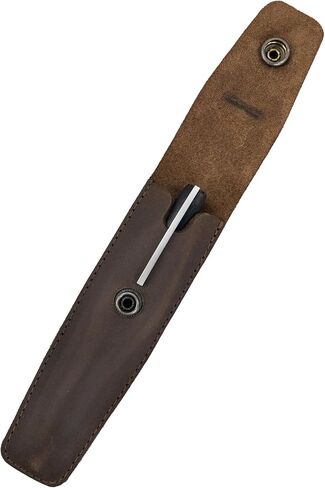 Hide & Drink, Single Pen Case, Portable Tiny Bag for Pencils, Handmade from Full Grain Leather - Bourbon Brown in Saudi Arabia