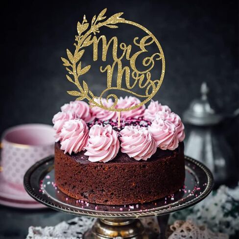 Mr and Mrs Cake Toppers，Rustic Wedding Cake Topper，Cake Toppers for Wedding in Kuwait