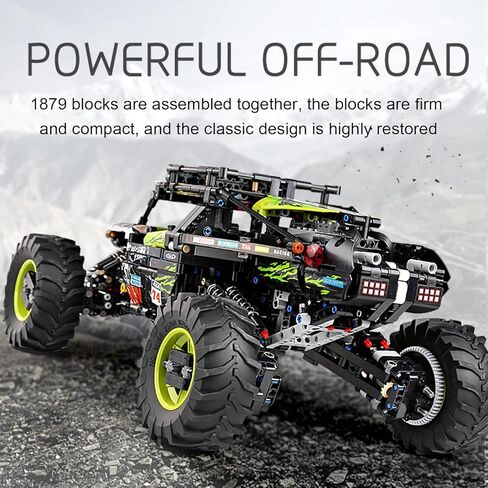 Mould King 18002 RC Climbing Car Building Kits for Boys, 1879 Pieces MOC Building Blocks 4X4 Off-Road Truck Model Sets, Stem Remote Control Car Bricks Toys for Kids in Saudi Arabia