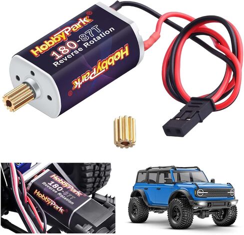 Hobbypark High Torque 180 87T Brushed Motor with Metal 11T Pinion Gear for TRX4M Upgrades 1/18 RC Crawler Car Replacement of 9775 in Saudi Arabia